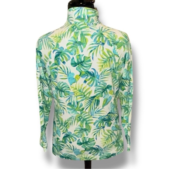 TOMMY BAHAMA Aruba La Playa Palms Full-Zip Sweatshirt - XL White/Green - Picture 4 of 15